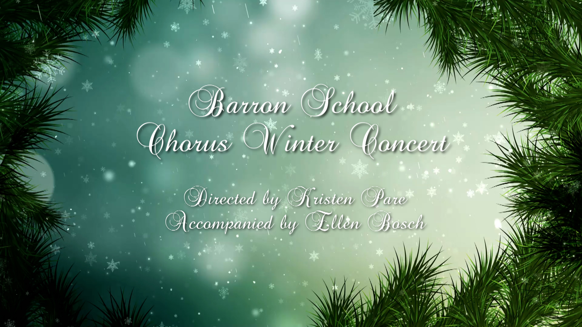 2024 Barron School Chorus Winter Concert