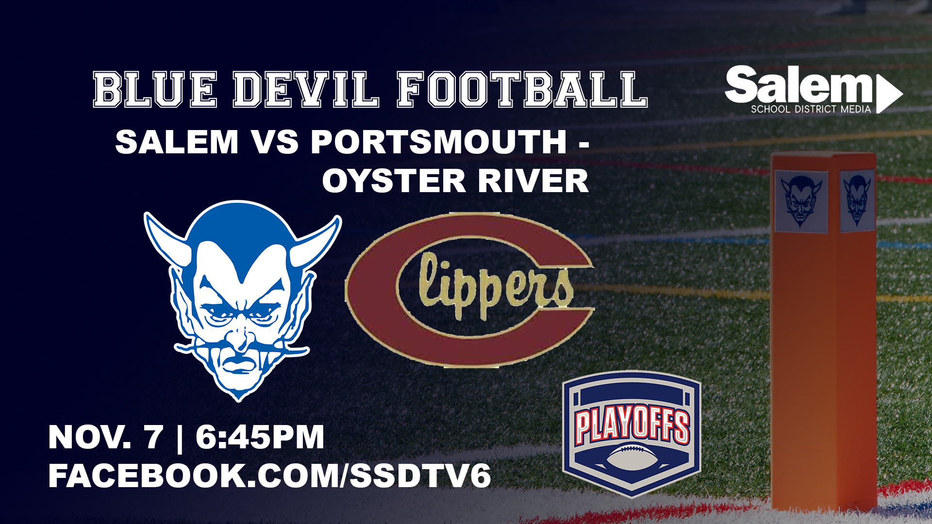 BLUE DEVIL FOOTBALL | Salem vs Portsmouth - Oyster River - Nov. 7, 2025 Playoff Round 1