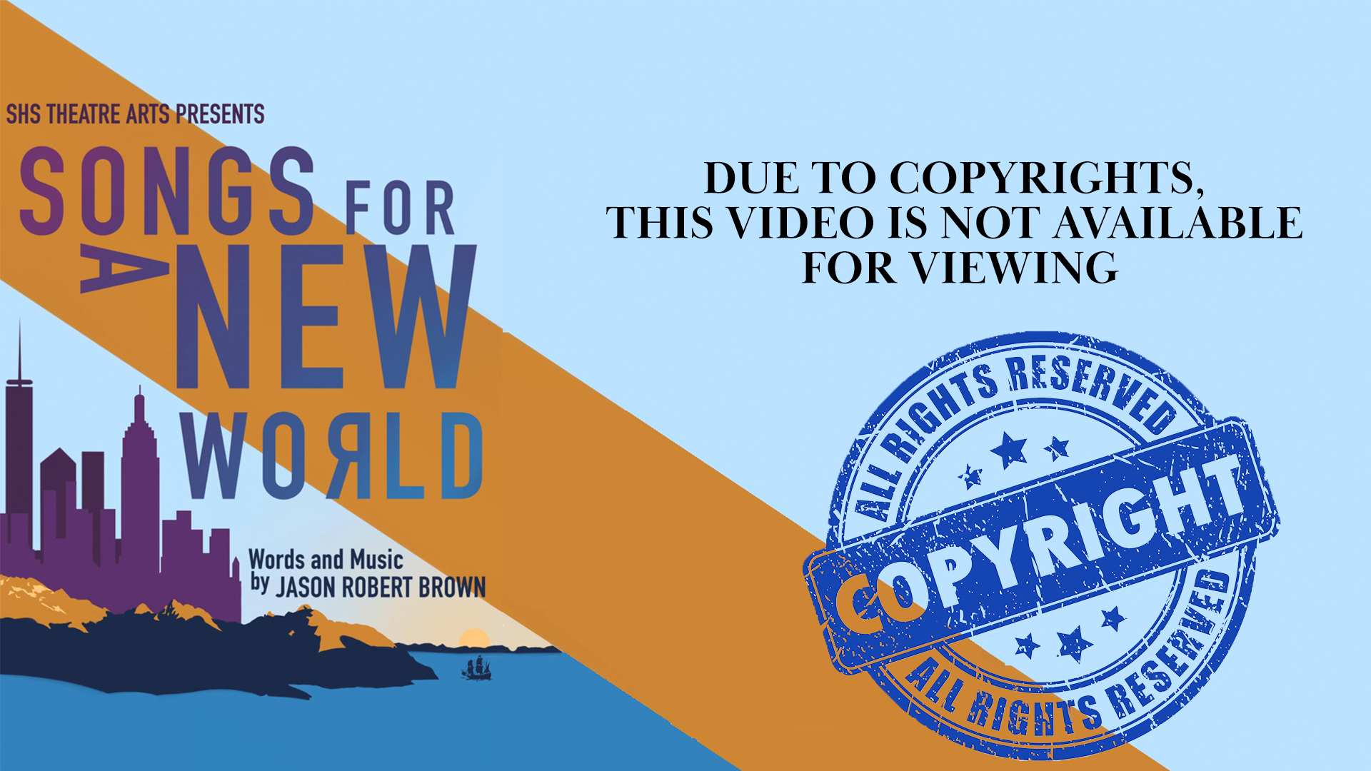 SHS Theatre Arts Presents: Songs for a New World