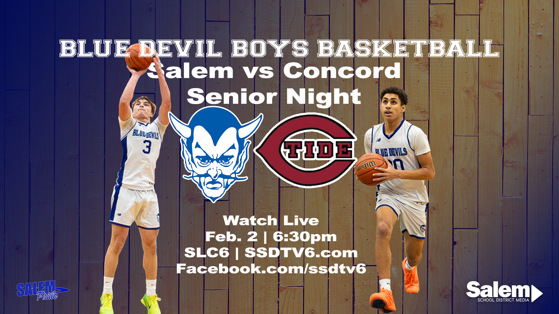 BLUE DEVIL BOYS BASKETBALL | Salem vs Concord - February 2, 2026
