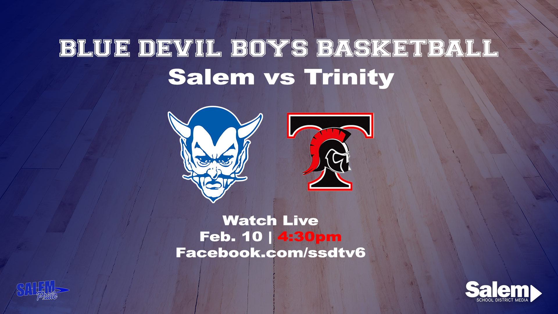 BLUE DEVIL BOYS BASKETBALL | Salem vs Trinity - February 10, 2026